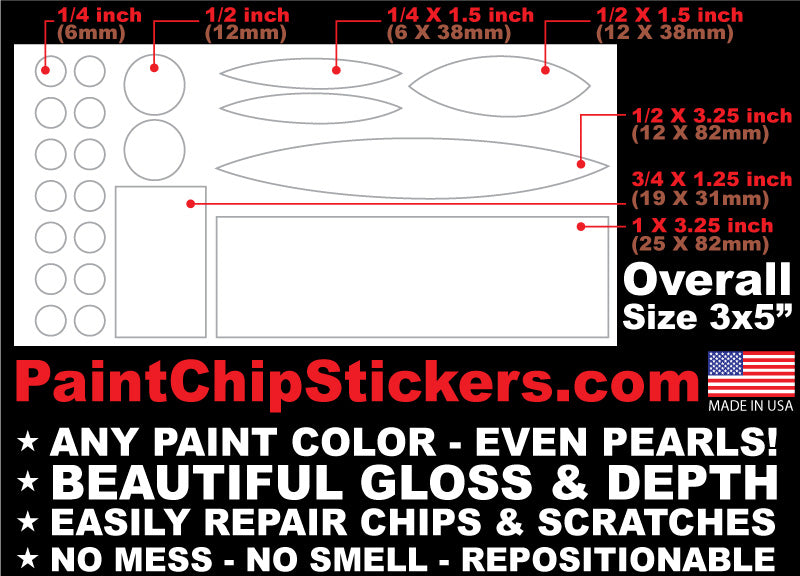 Paint Chip Scratch Repair Sticker Decal Vinyl