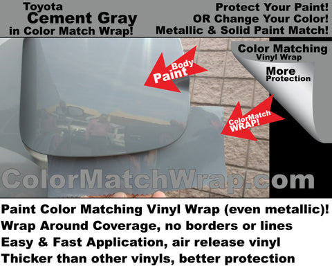 body color matching vinyl wrap Toyota Cement Gray color 1H5