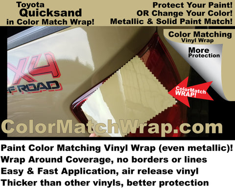 Paint Color Matching Toyota Quicksand 4V6 vinyl wrap!