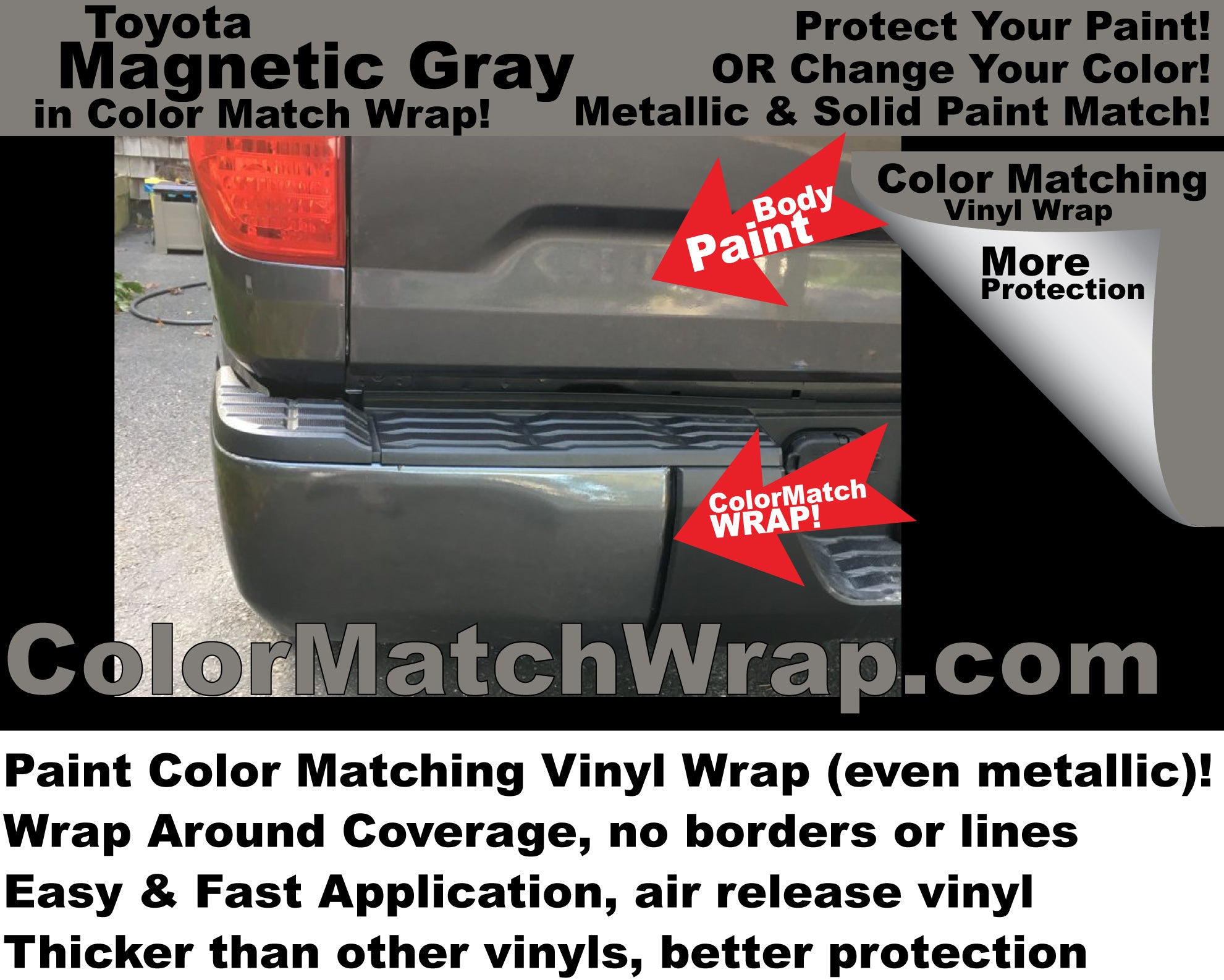Bumper Chrome Delete in body color matching vinyl wrap