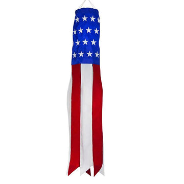 Stars & Stripes Embroidered 40 Inch Windsock – Kitty Hawk Kites