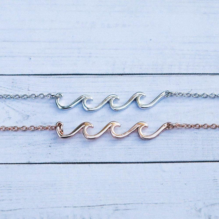 Silver Delicate Wave Necklace - Kitty Hawk Kites Online Store