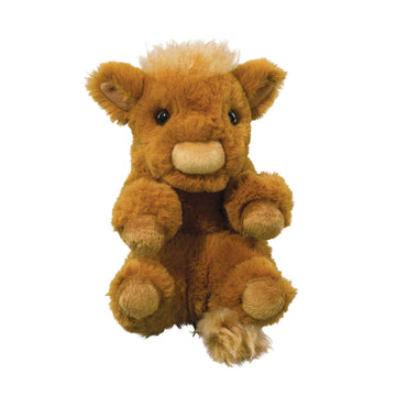 Realistic Stuffed Highland Cow 10 Inch Miyoni Plush, Aurora