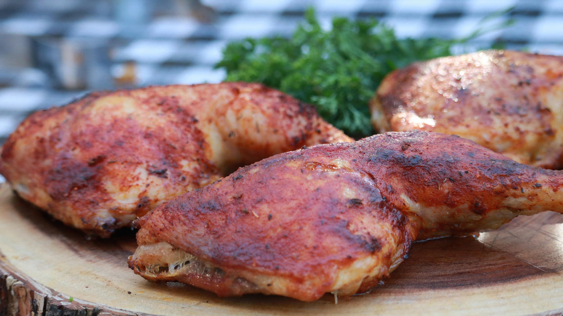 Garlic Paprika Chicken Quarters In The Big Easy Oil Less Fryer Armadillo Pepper