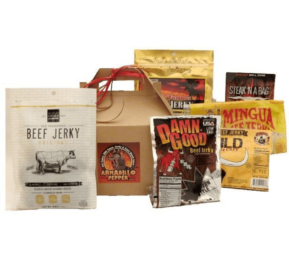 Armadillo Pepper Just Beef Jerky Gift Box 5 Flavors Beef