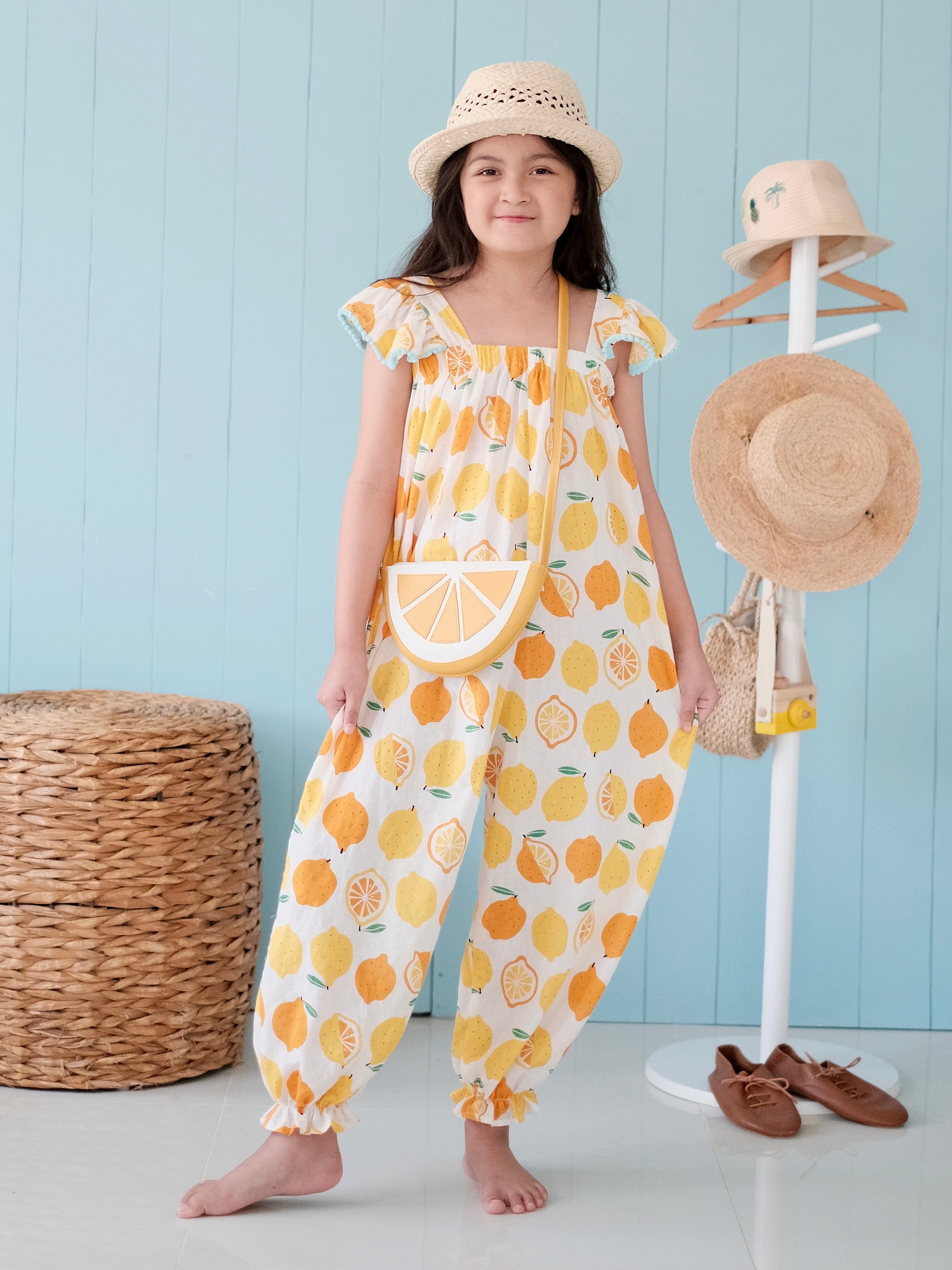 lemon print jumpsuit