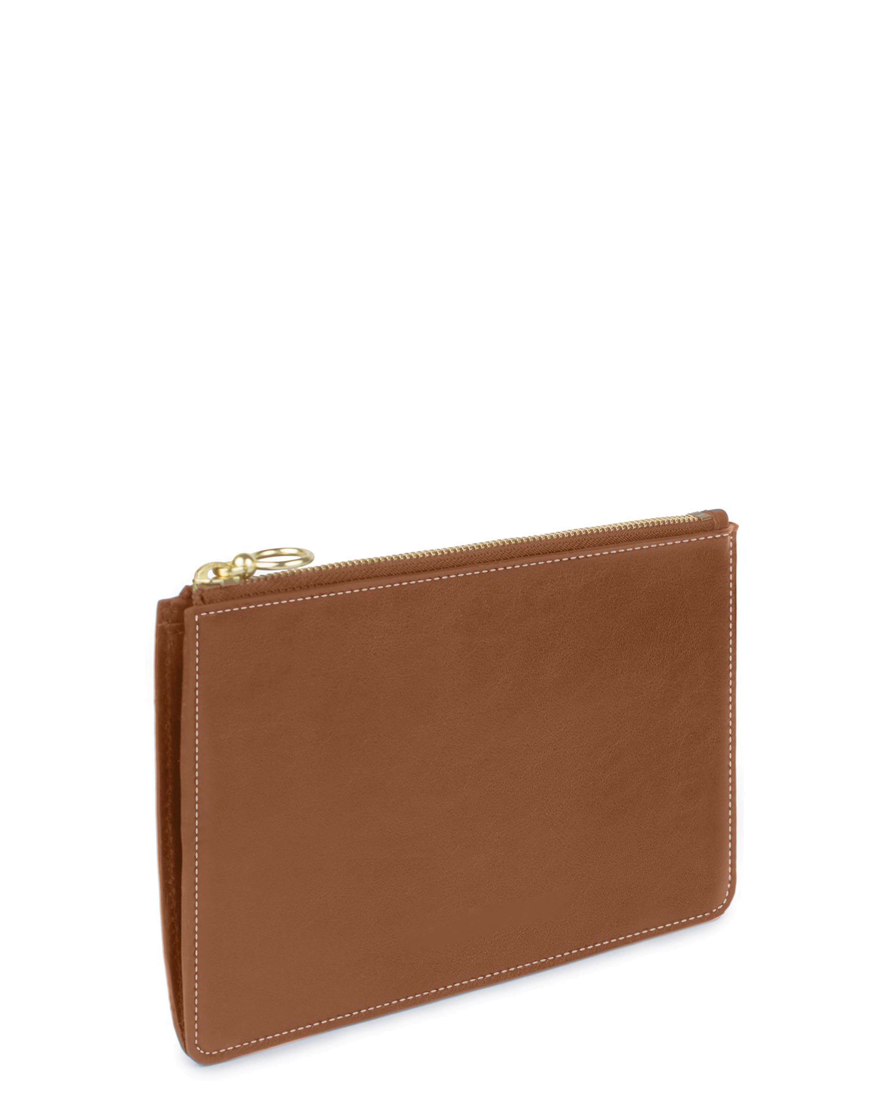 Luz Zip Around Wallet in Sienna Napa