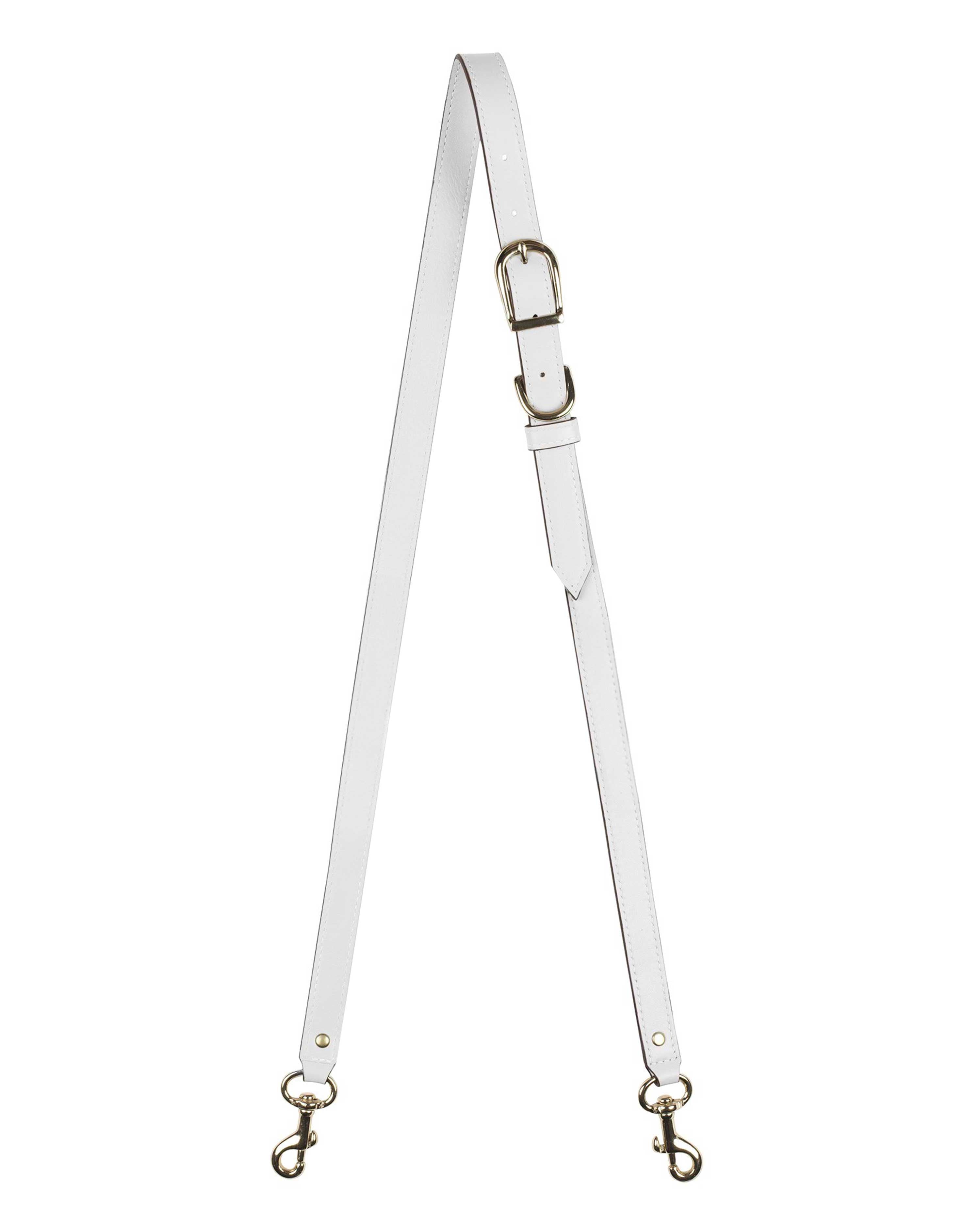 ADJUSTABLE 2 CROSSBODY STRAP in White Napa – Kendall Conrad