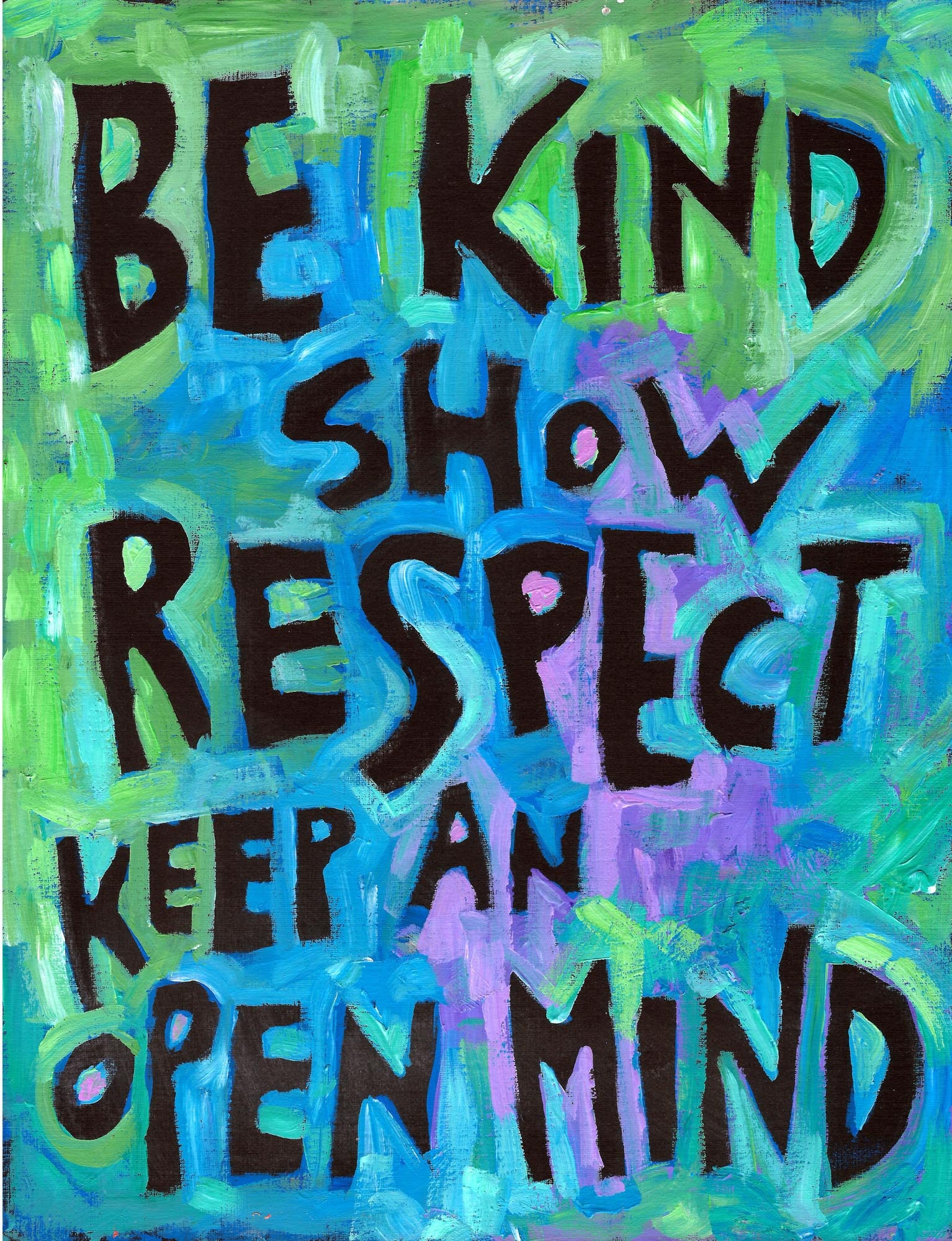 Show kind. Be kind. Be kind Mind. Open Mind. Be kind to your Mind poster.