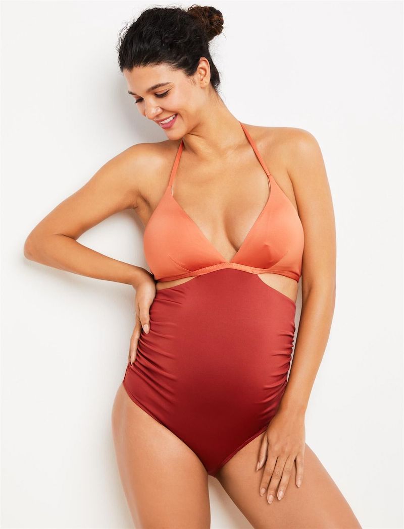best cutest cute stylish bathing suit swimsuit swimwear one piece colorful summer 2020 maternity pregnancy pregnant flattering