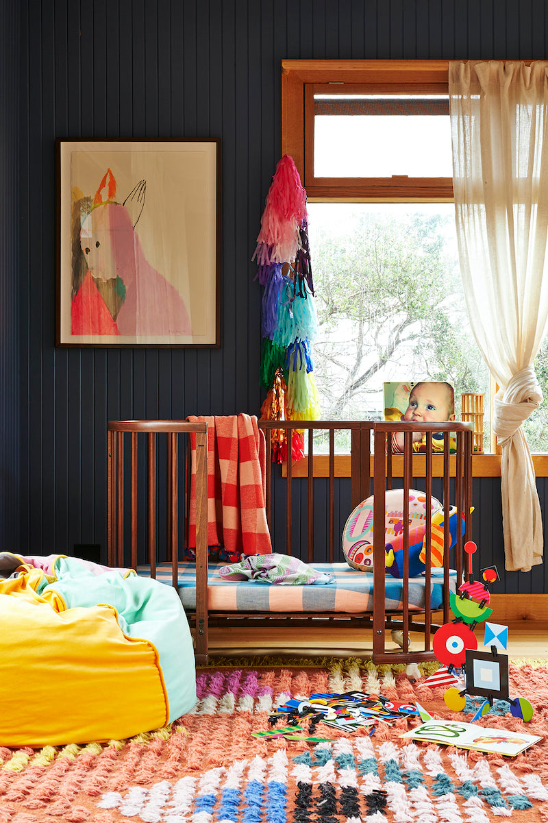 best colorful modern gender neutral nursery nurseries design decor DIY ideas