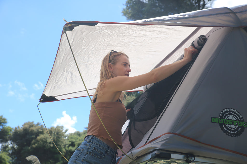 Mudstuck roof top tent opening front