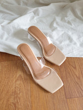 Load image into Gallery viewer, CALLA TRANSPARENT HEELS (BEIGE)
