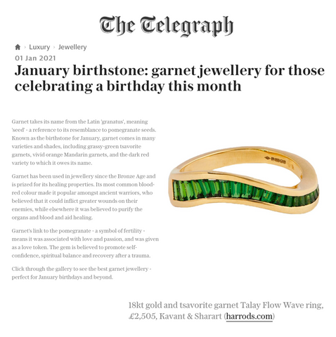 The Telegraph - January Birthstone Garnet