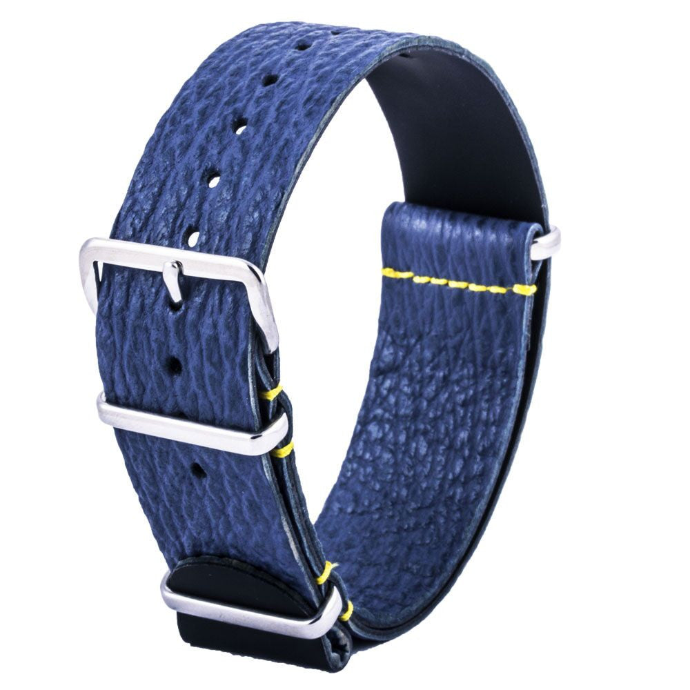 omega seamaster blue leather strap