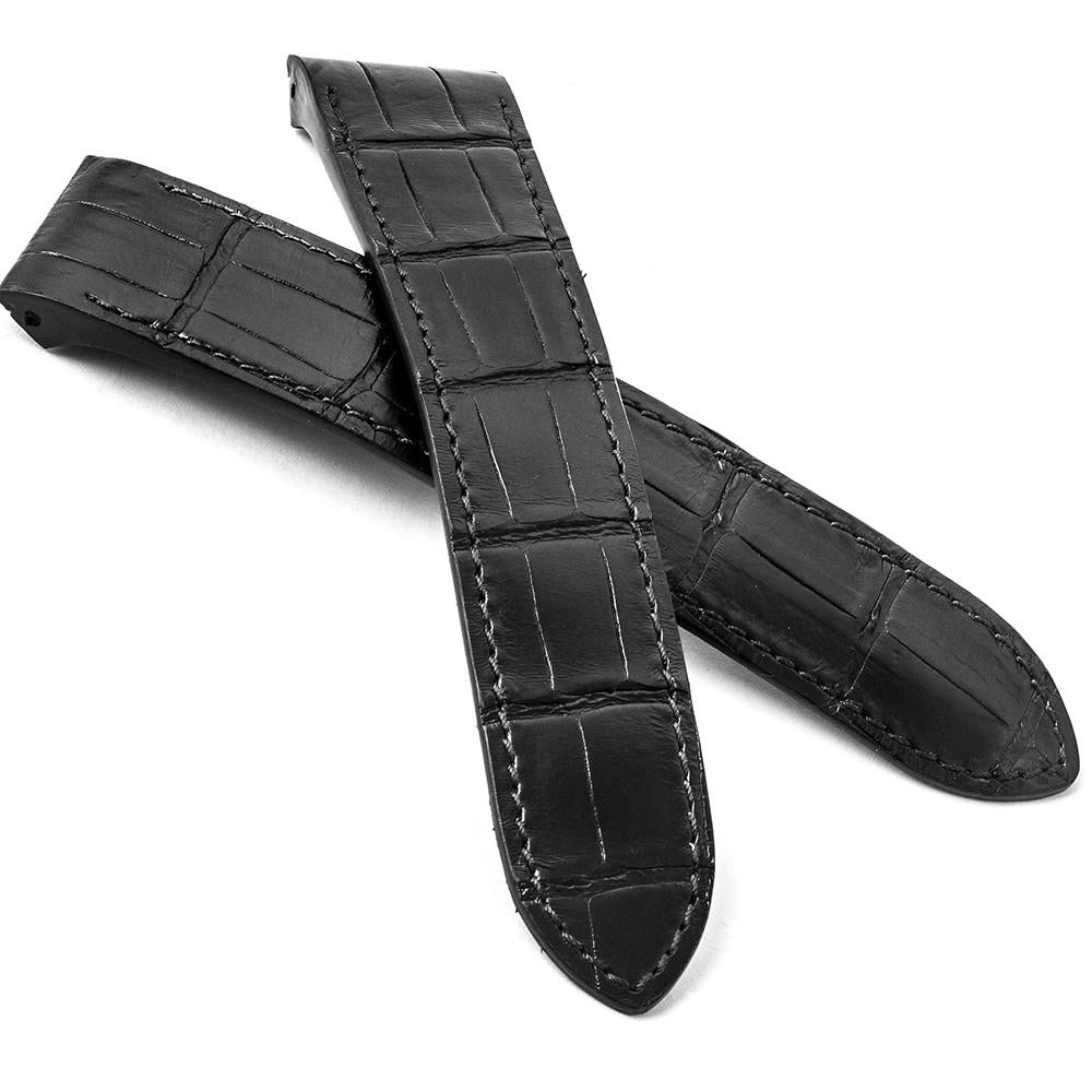 Cartier Tank - Alligator watch strap in black, brown, grey, blue