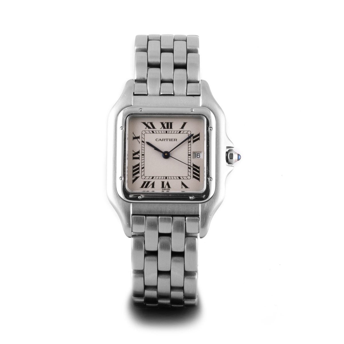 cartier panthere watch with leather strap