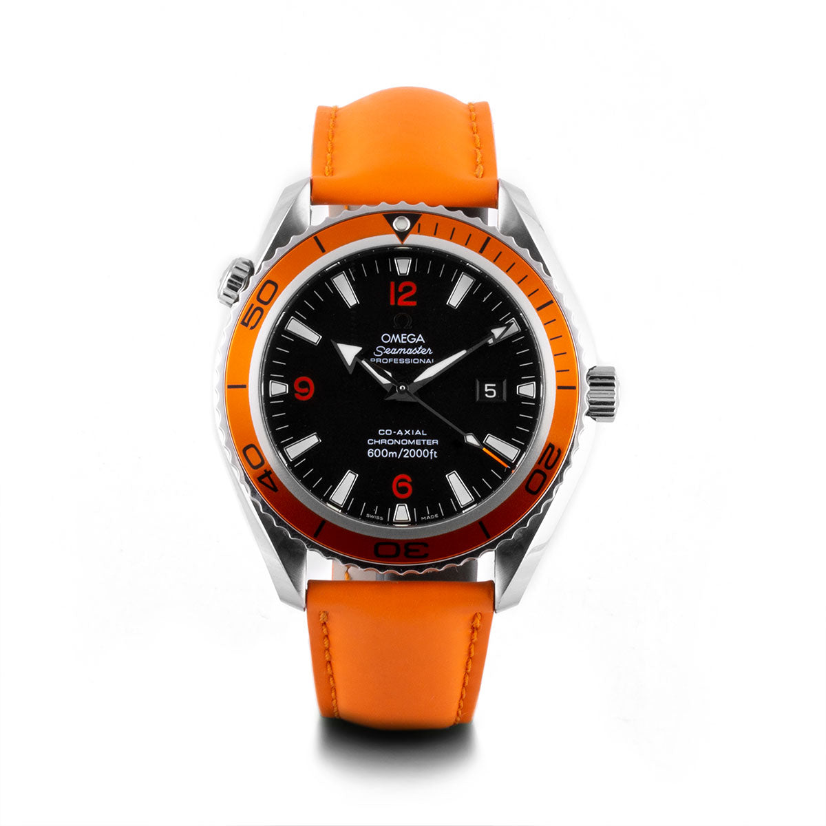 omega seamaster orange second hand