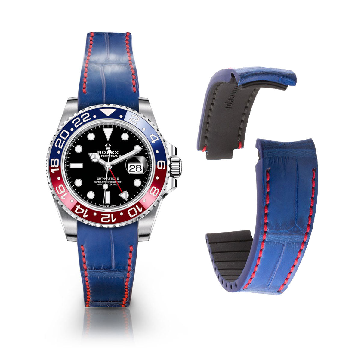 Rolex - R Strap leather " Special editions" - alligator Black brown, blue – ABP Concept