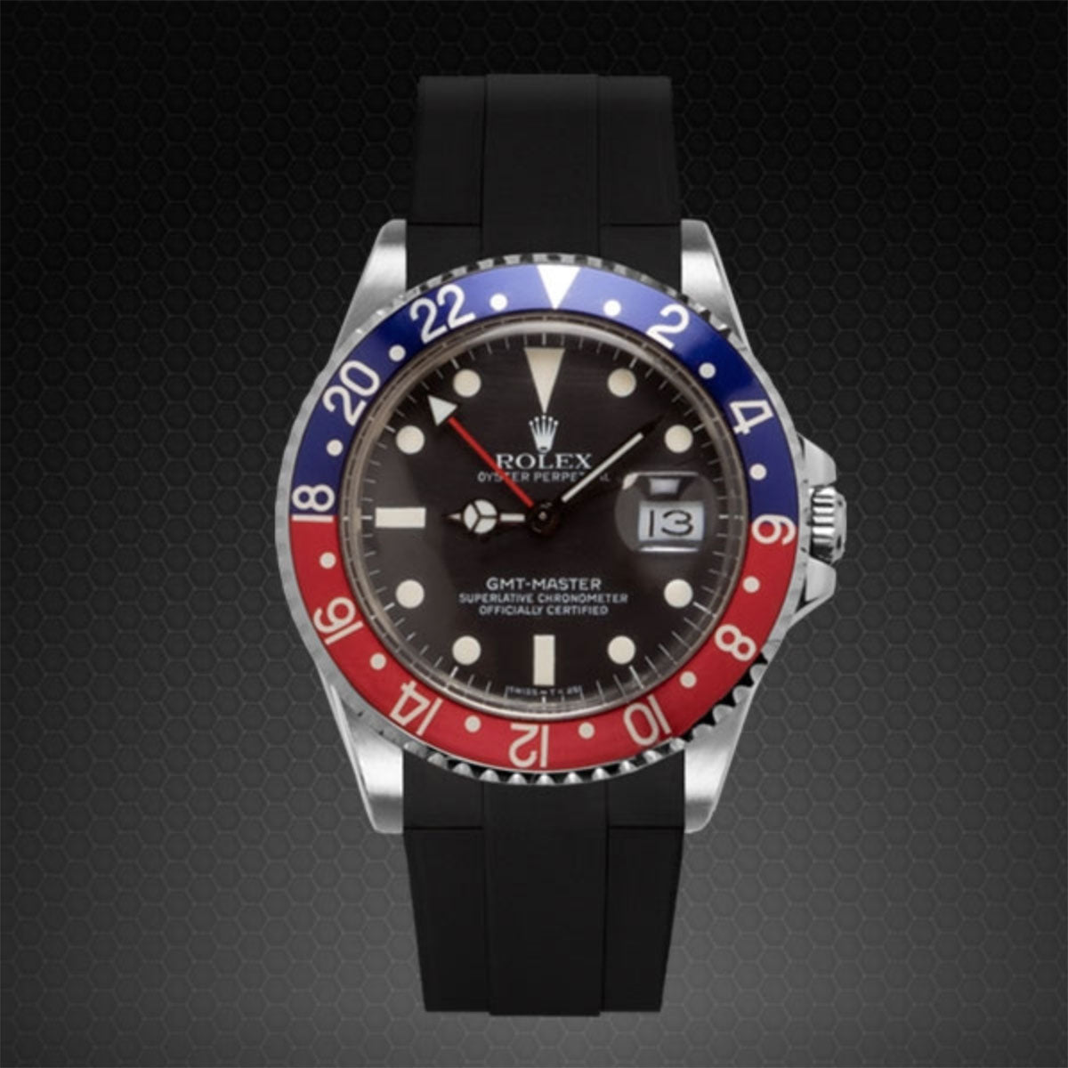 rolex gmt on rubber strap