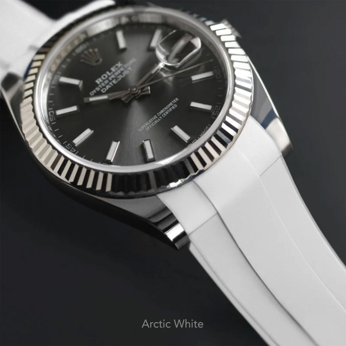 rolex datejust with rubber strap
