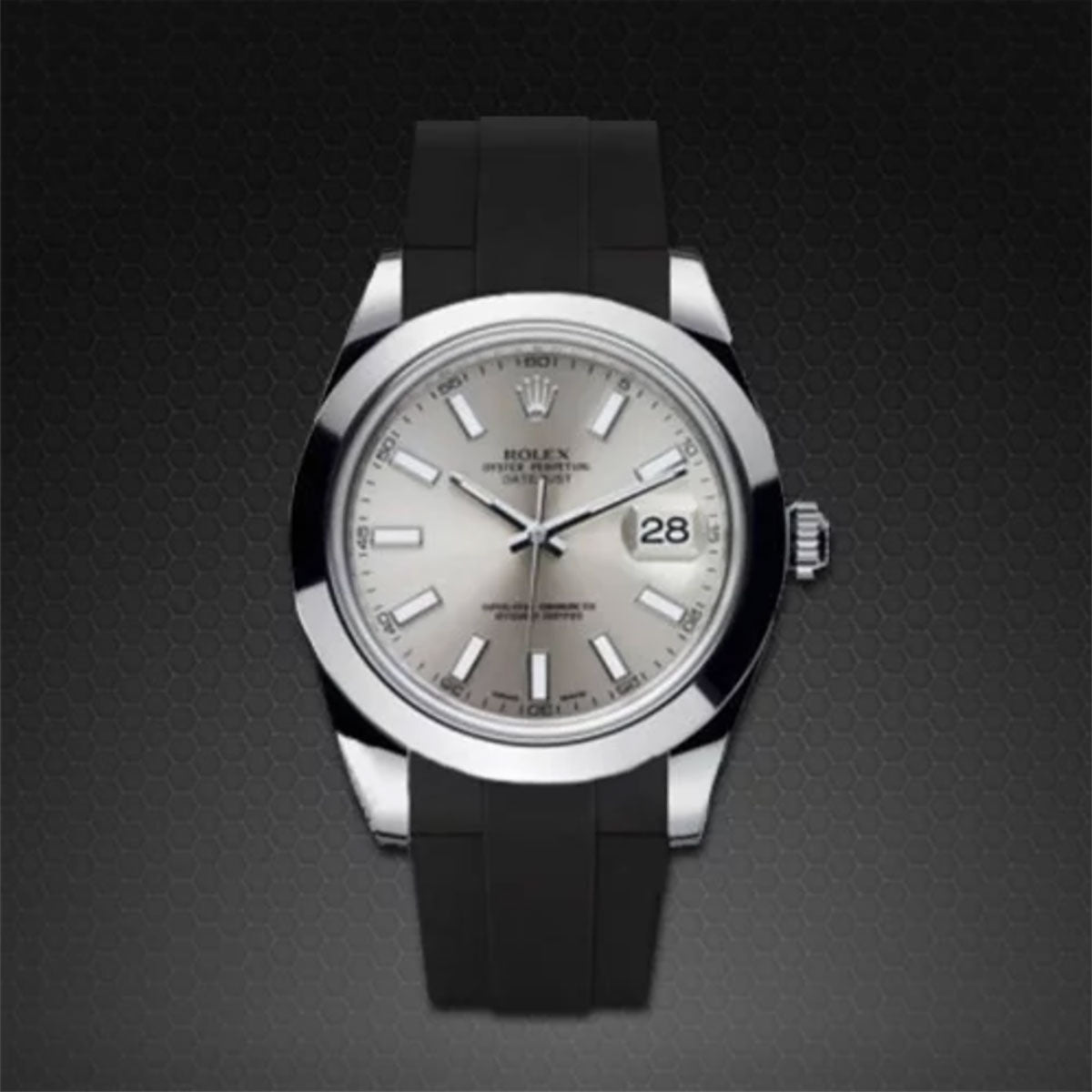 datejust 41 leather strap