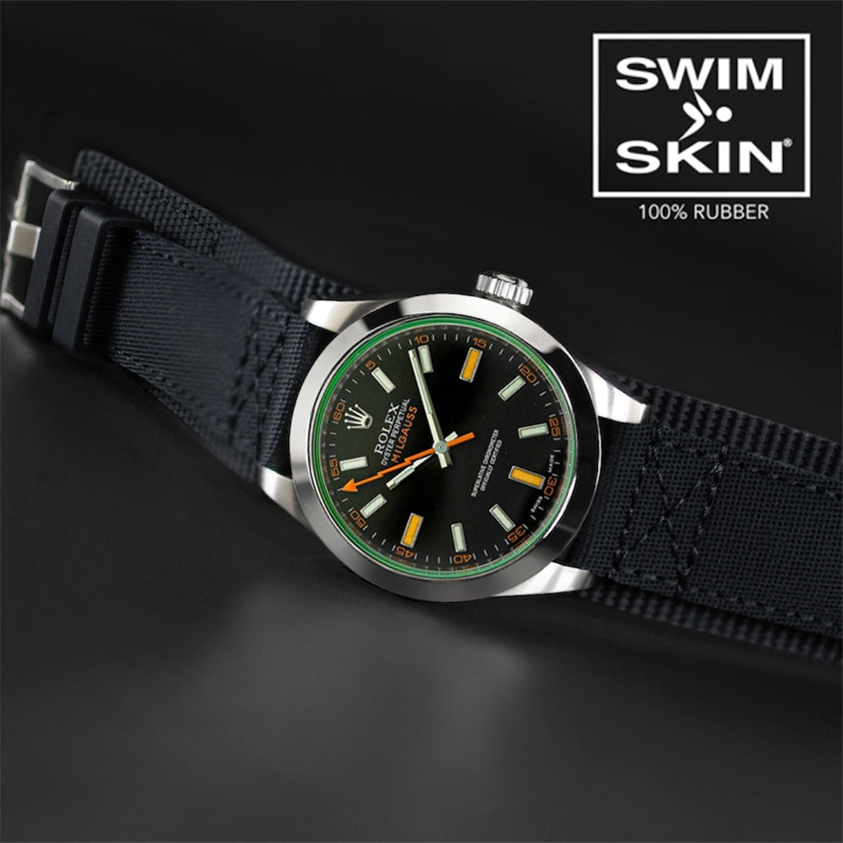 rolex milgauss with leather strap