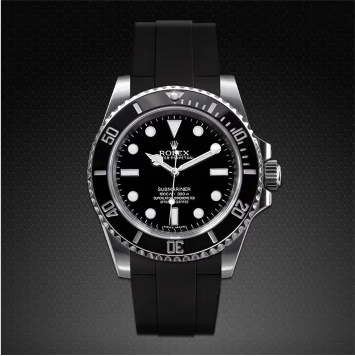 rolex submariner with rubber band