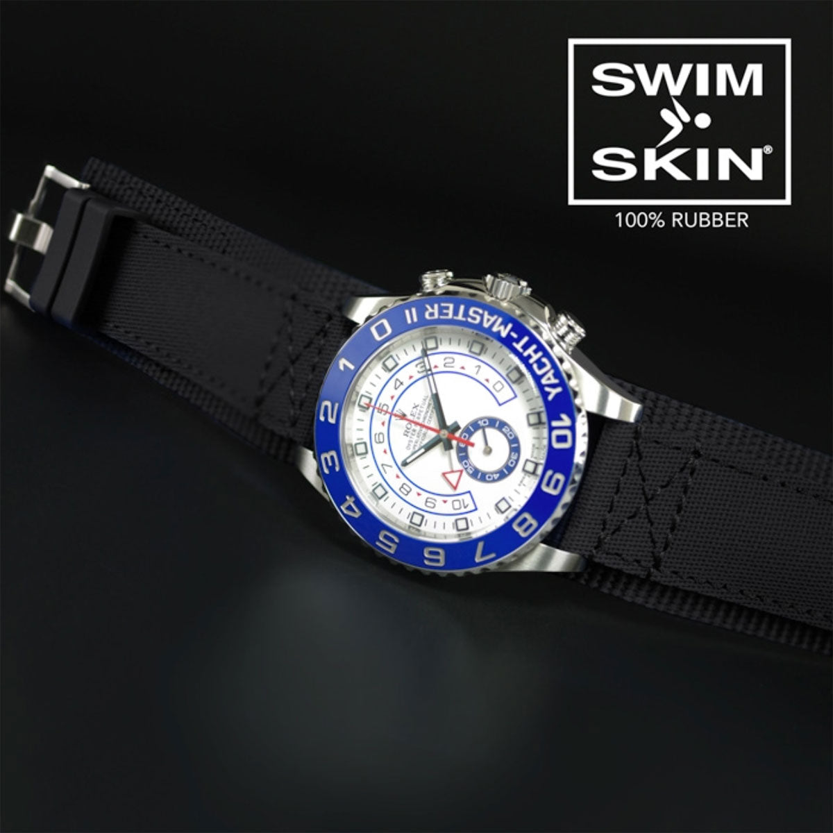 yacht master ii rubber strap