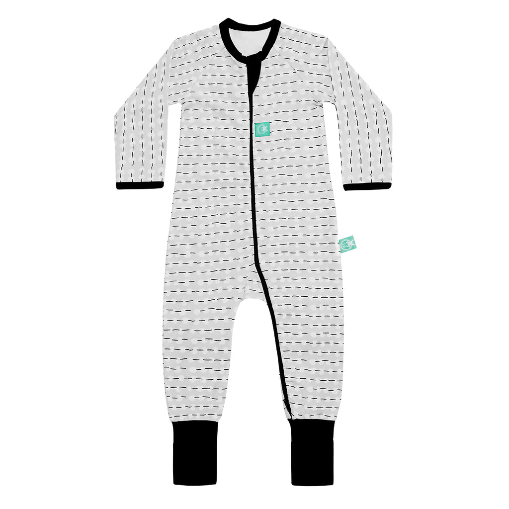 Long Sleeve Organic Cotton & Bamboo Pajamas (1.0 Tog) - MoonBeam Drop ...