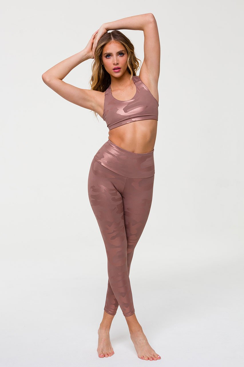 rose gold sports bra