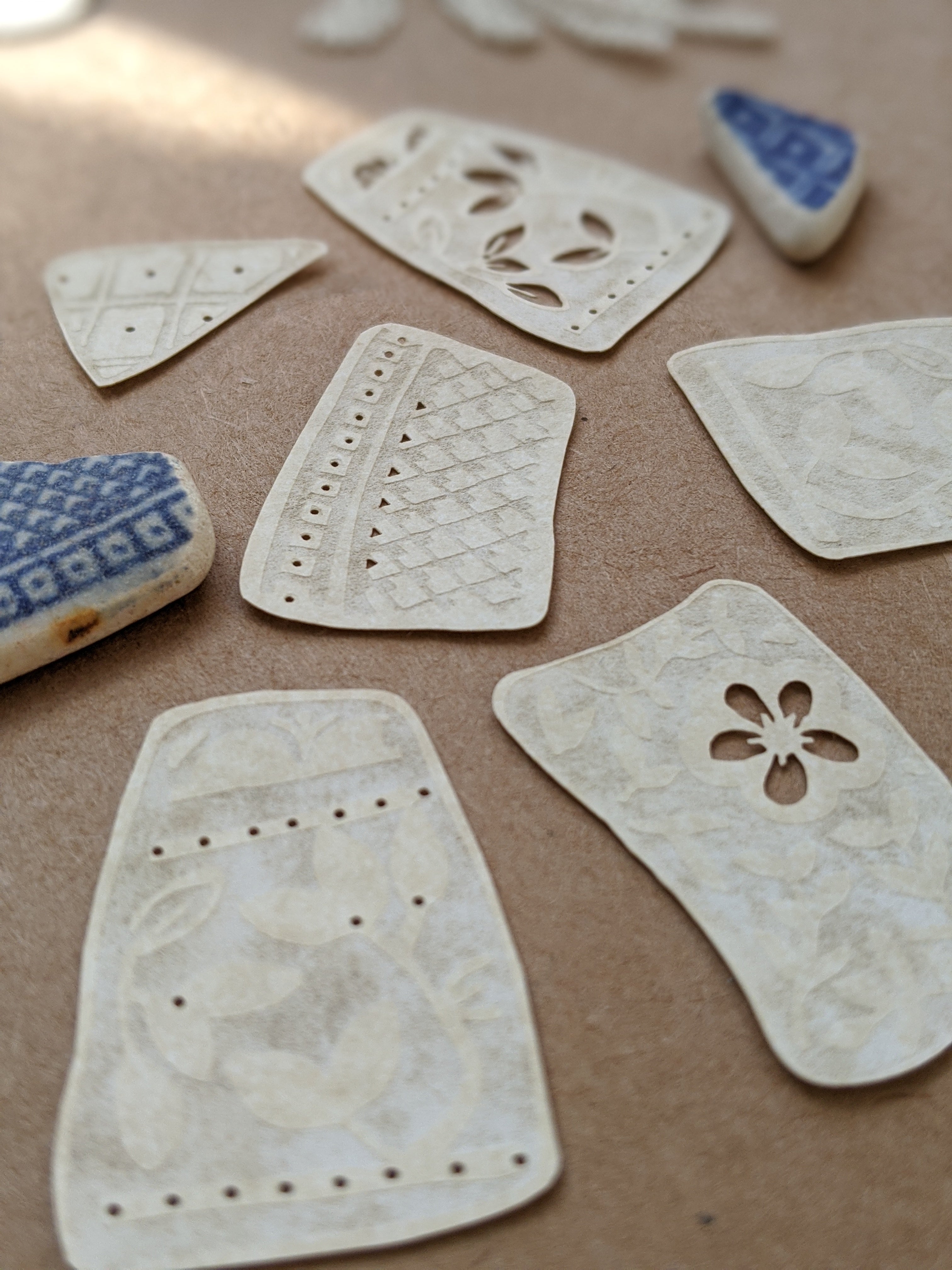 laser cut sea pottery