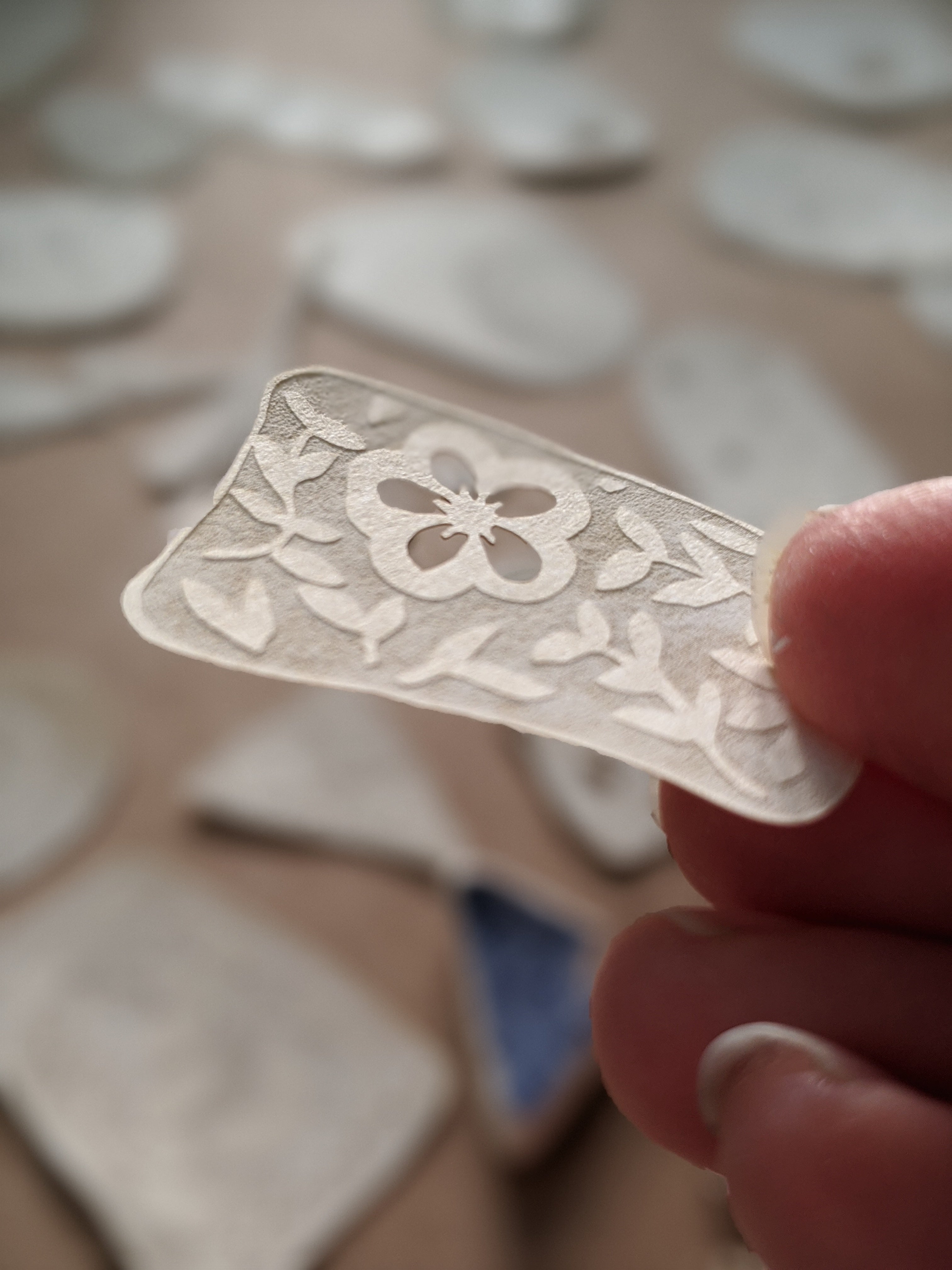 laser cut sea pottery