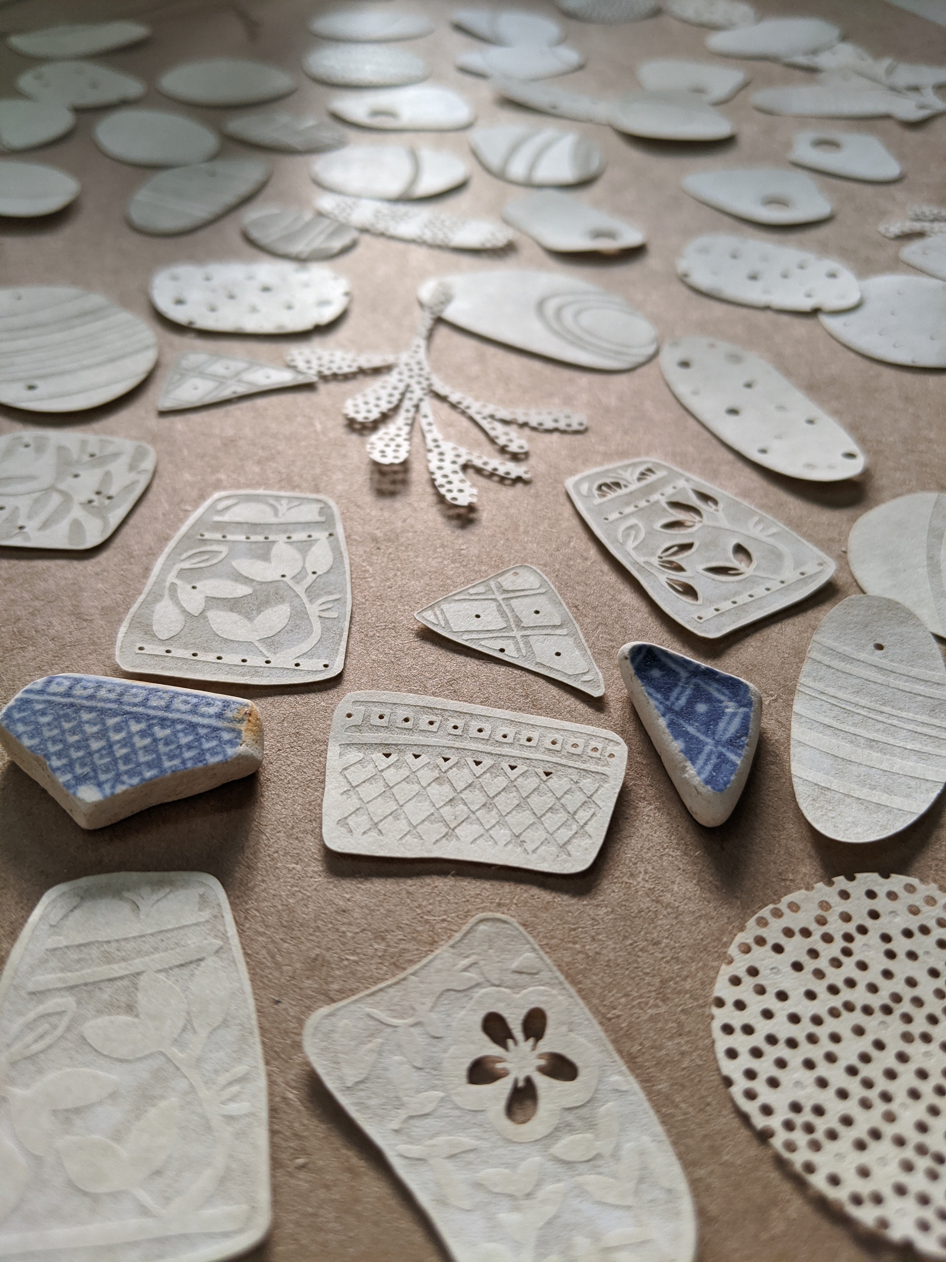 laser cut sea pottery