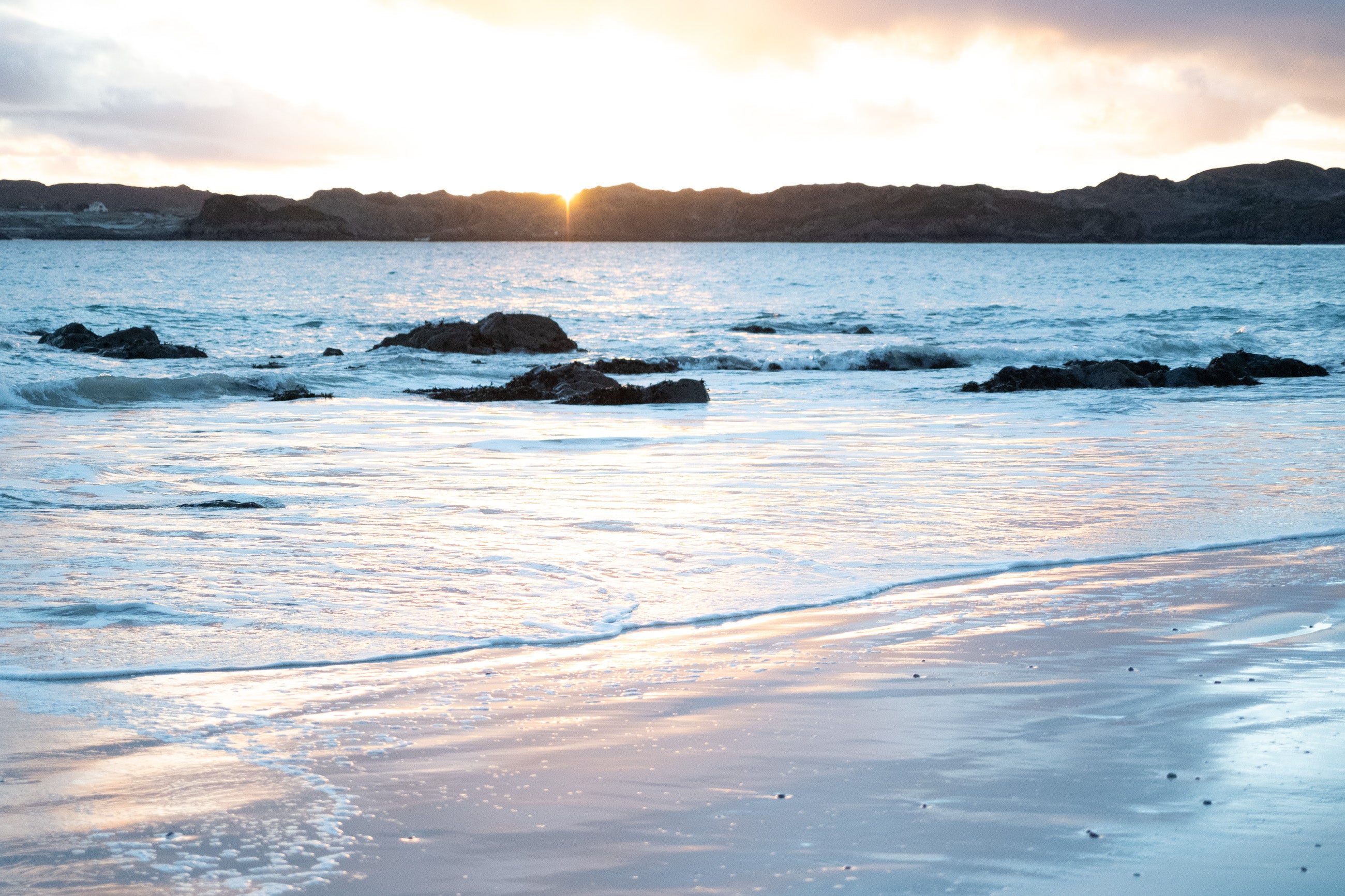 sunrise on the beach Iona