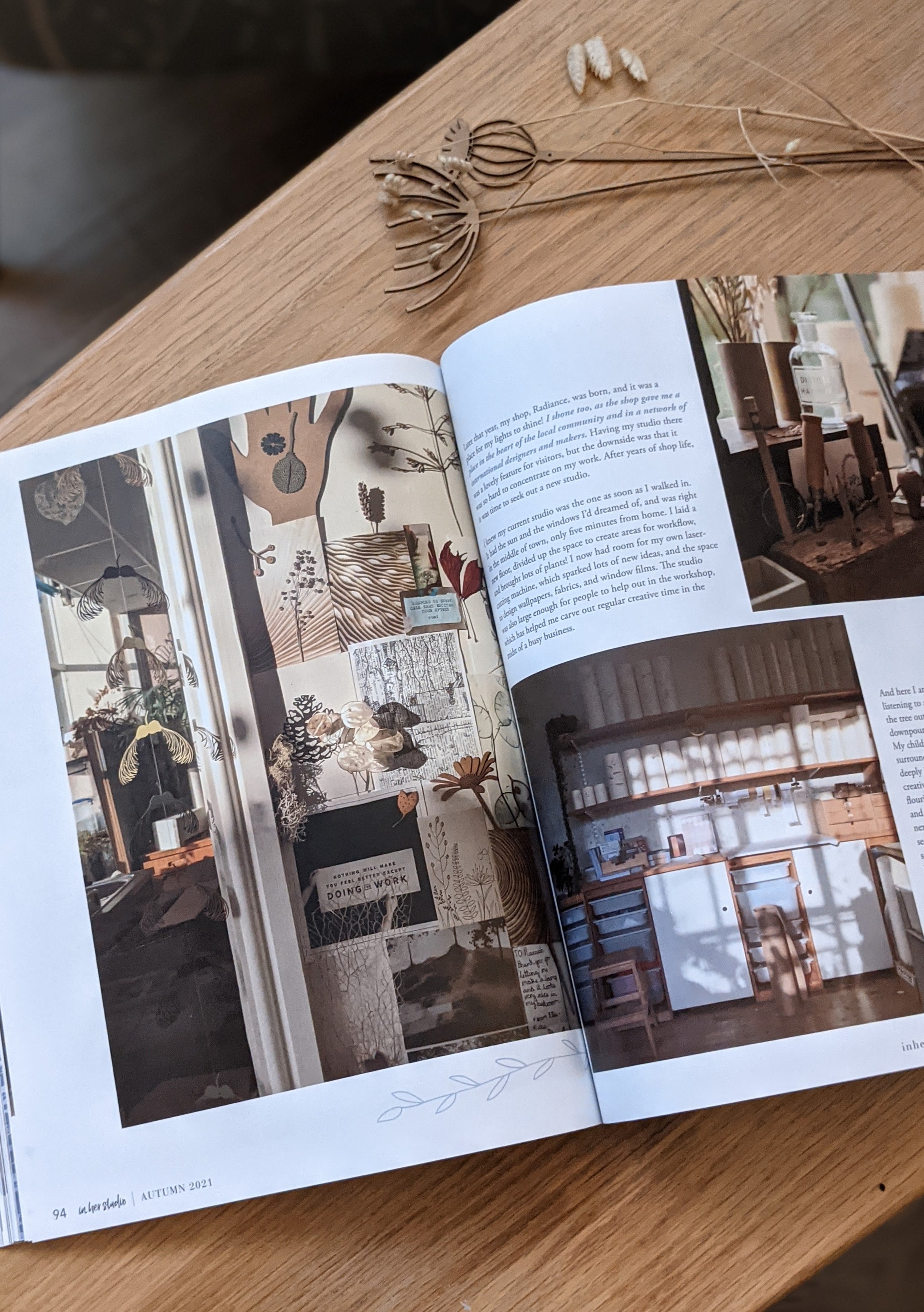 Hannah Nunn's studio featured in In Her Studio magazine