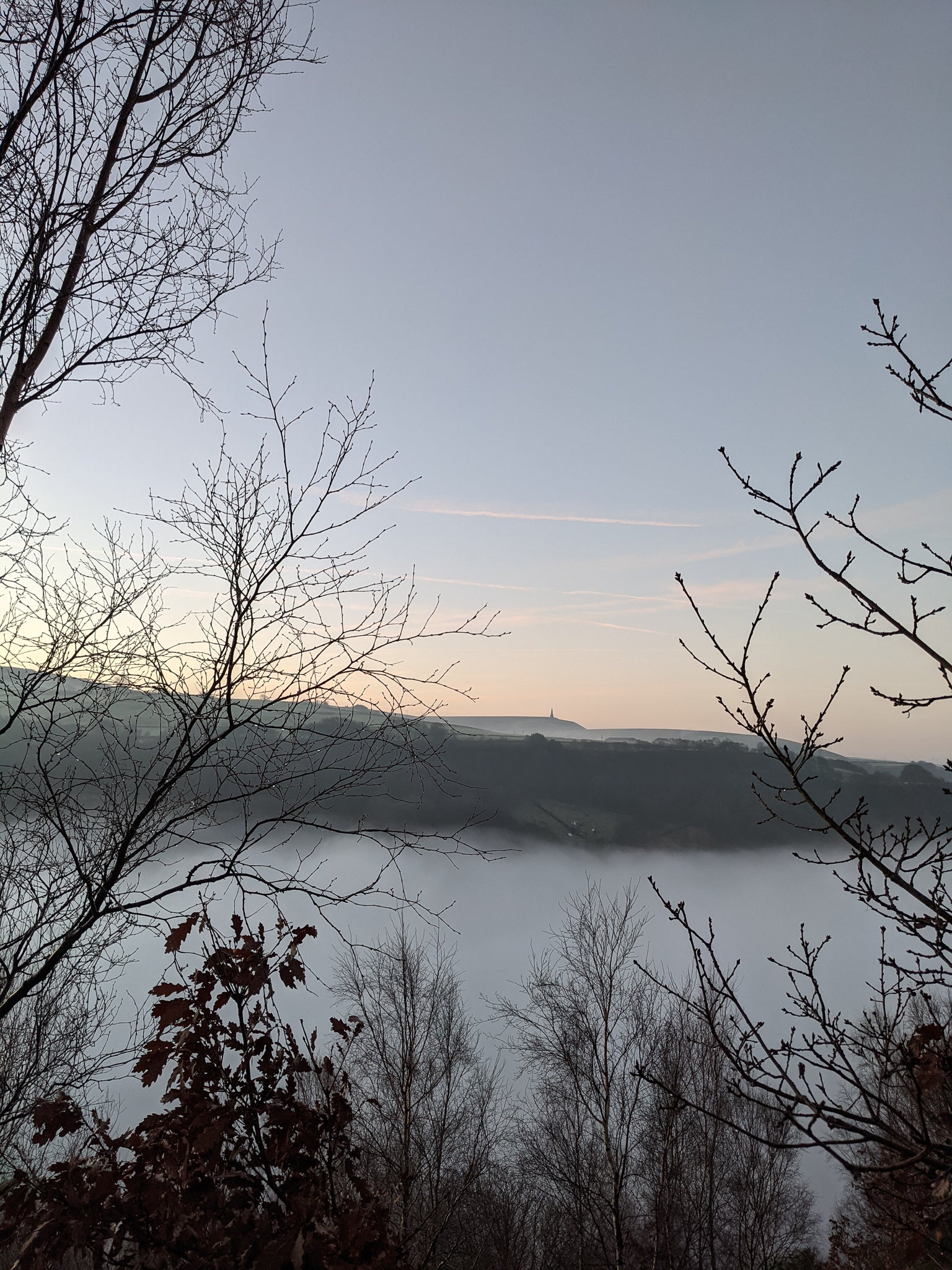 cloud inversion above Hebden Bridge