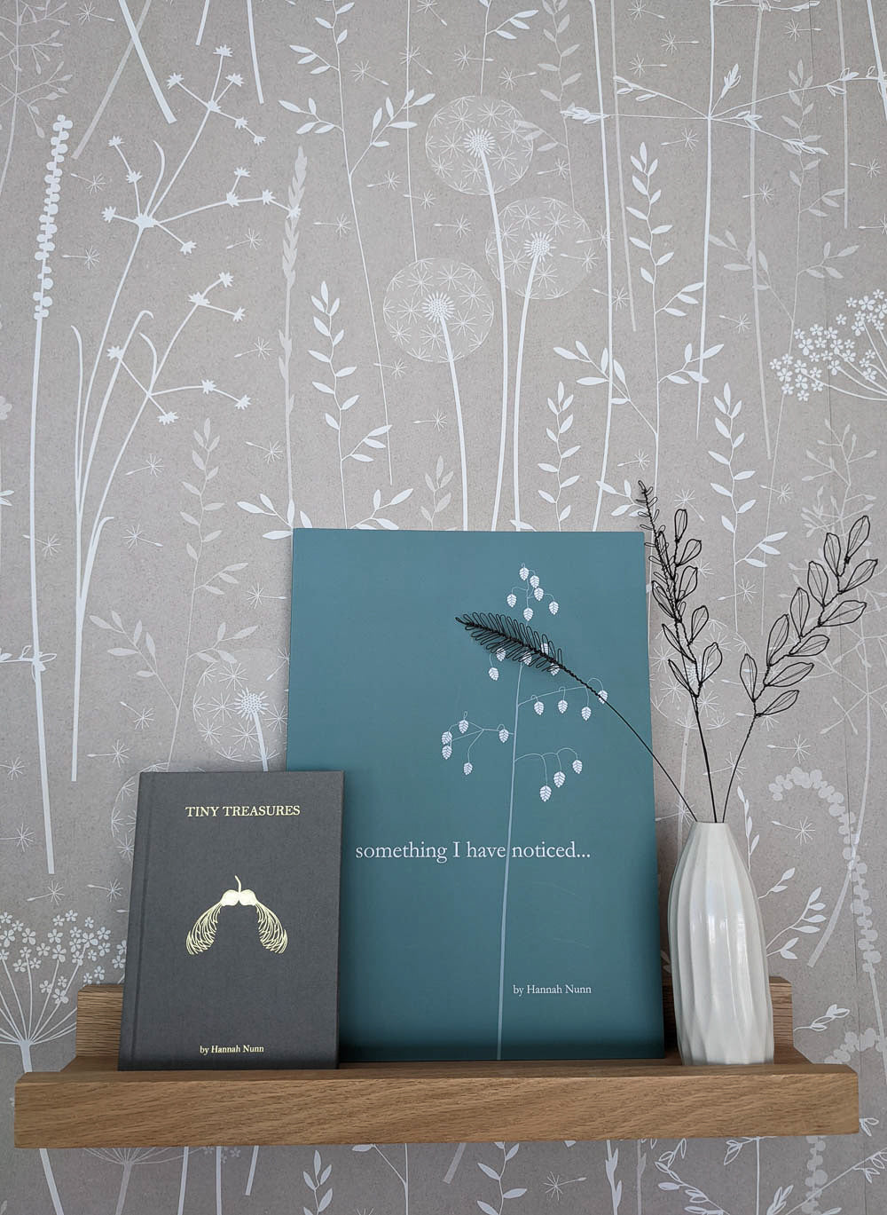 Judith Brown flowers and Hannah Nunn's books