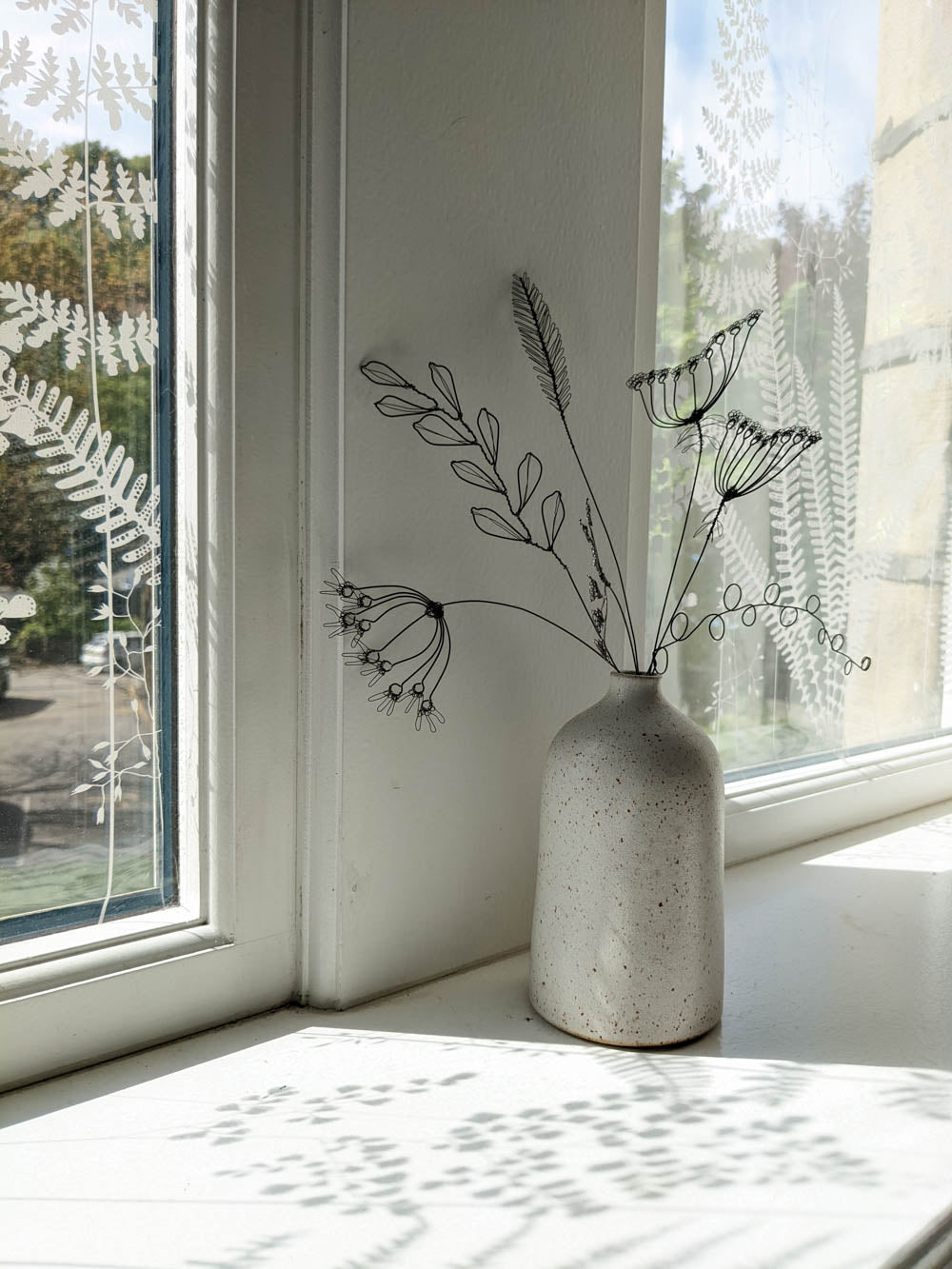 Judith Browns meadow flowers and Hannah Nunn fern window film