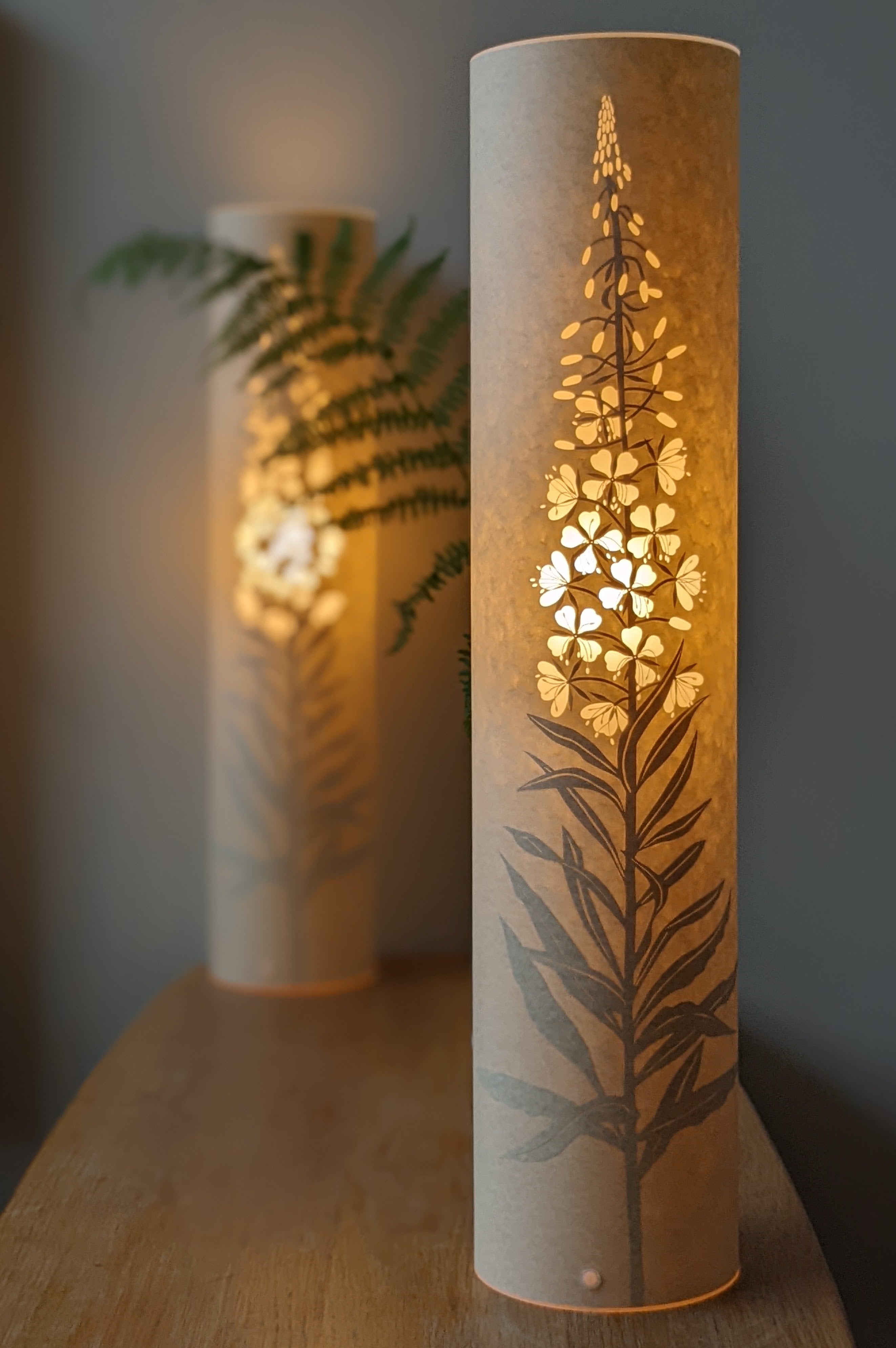 Rosebay Willowherb lamp by Hannah Nunn