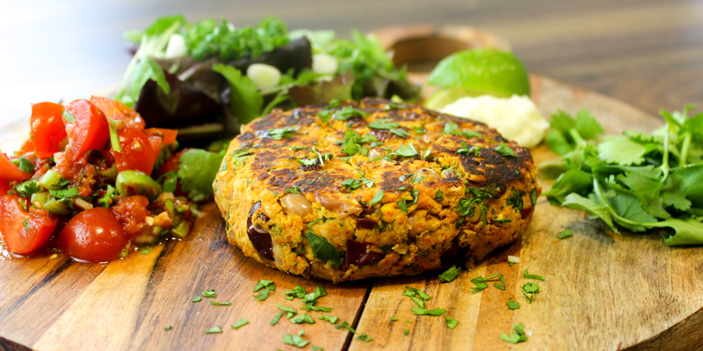 Low Calorie Veggie Bean Burgers