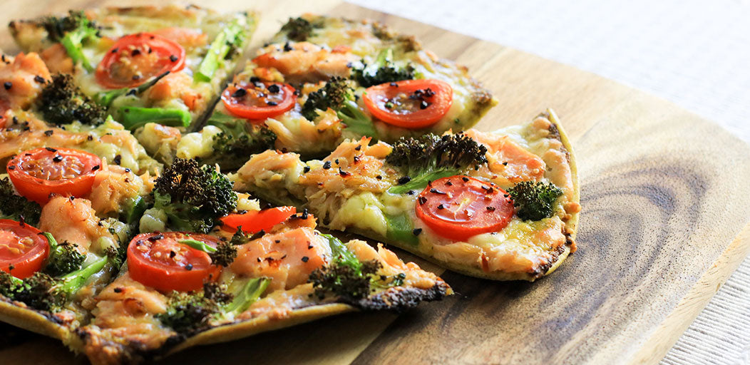 Salmon & Broccoli Pizza | Low Fat Pizza Base | Lo-Dough