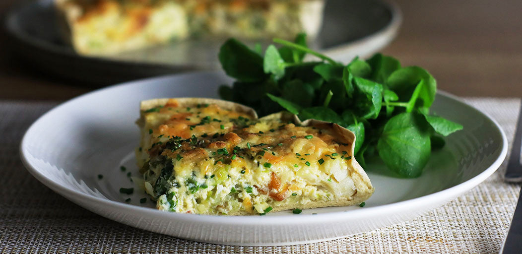 Low-Carb Smoked Haddock & Leek Quiche - Lo-Dough