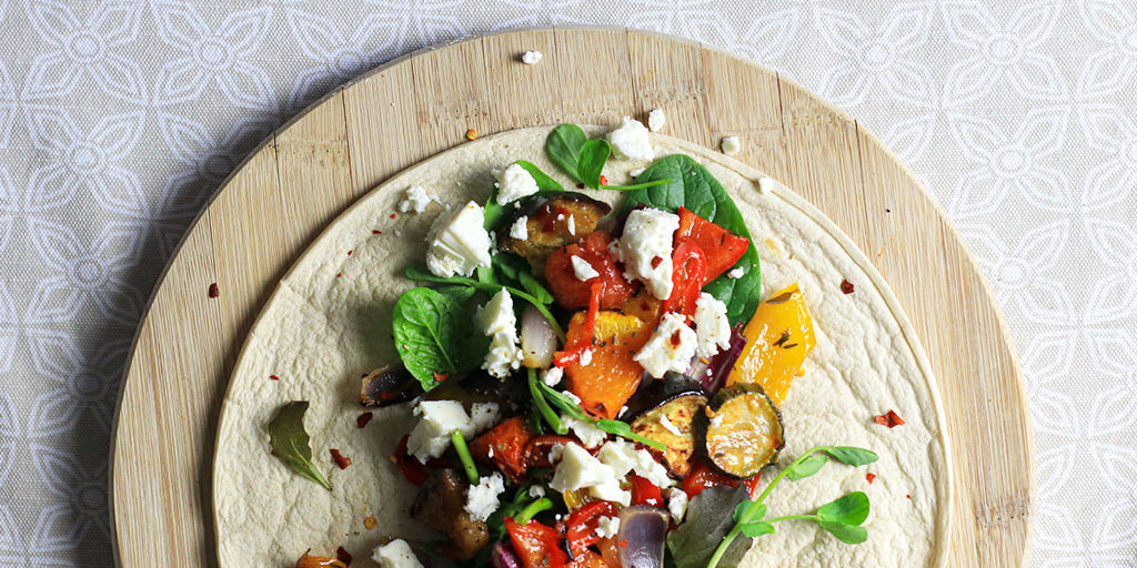 Feta and Roast Veg Wrap