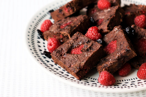 Raspberry and Cherry Brownies