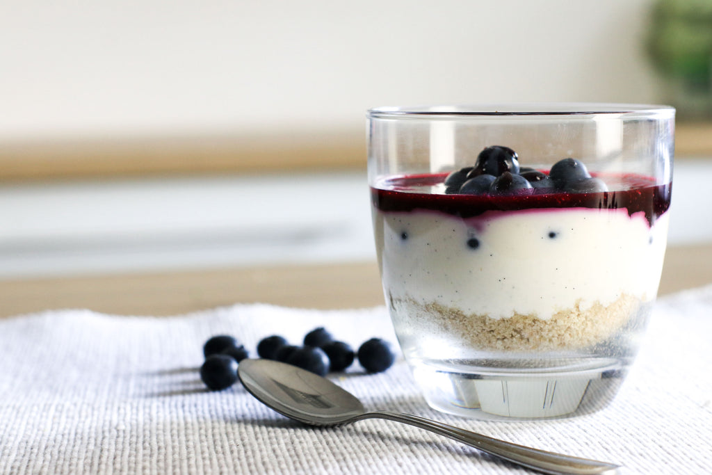 Low calorie blueberry cheesecake