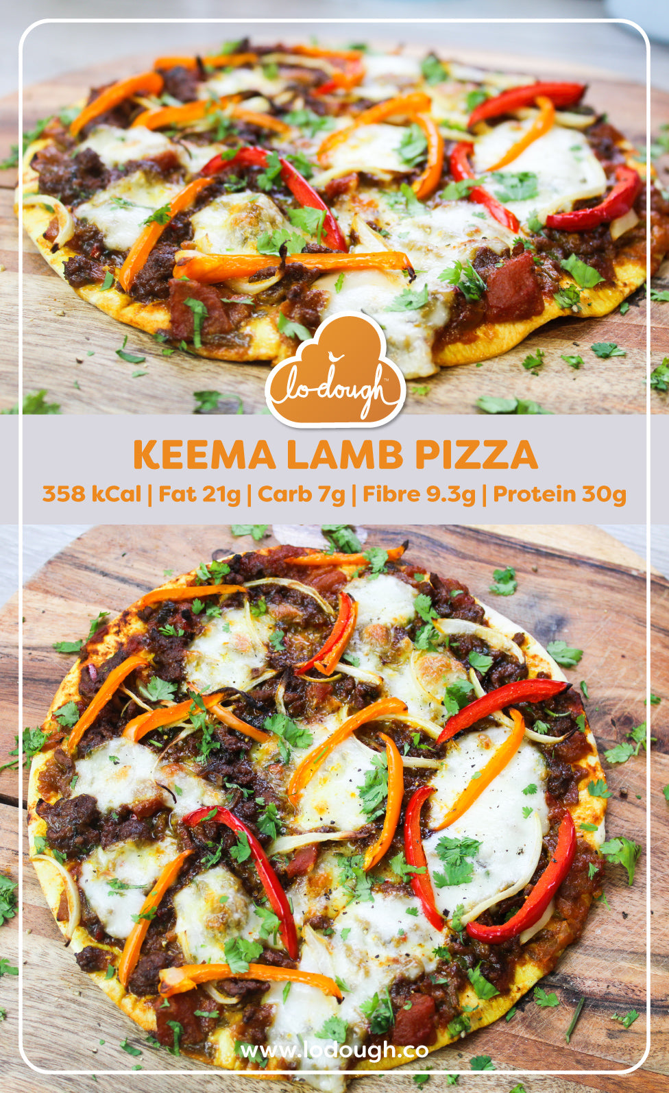Keema Lamb Pizza | Low Calorie Pizza Recipes | Lo-Dough