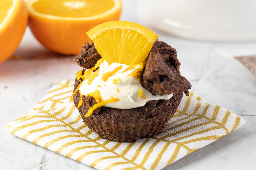 Low calorie chocolate orange cupcake 