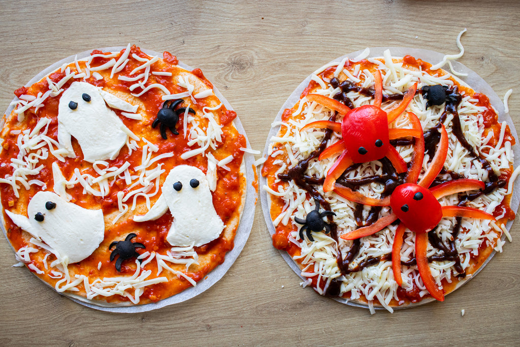 Healthy Halloween Pizzas