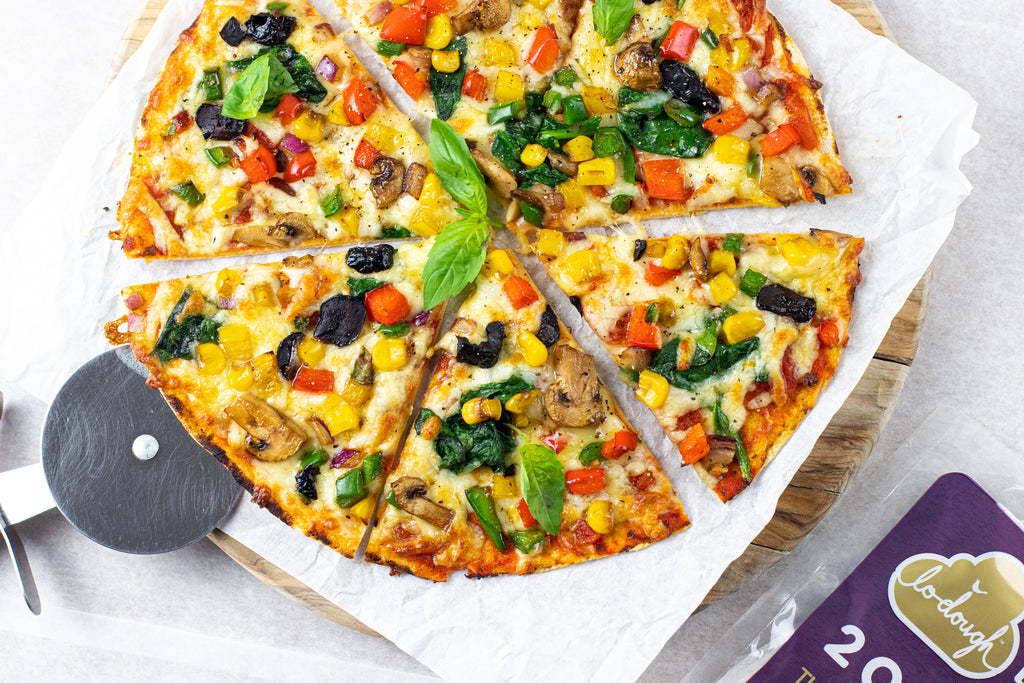Low calorie veggie pizza